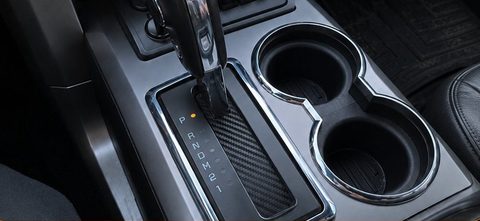 The bezel installed in the console, carbon fiber look